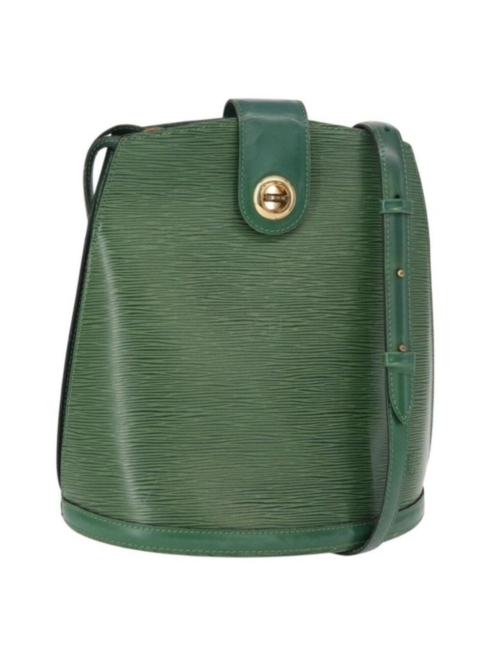Authentic LOUIS VUITTON Epi Cluny Shoulder Bag Green M52254 LV